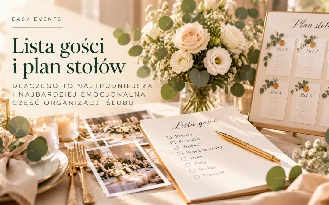 Lista gości i plan stołów: dlaczego to najtrudniejsza i najbardziej emocjonalna część organizacji ślubu