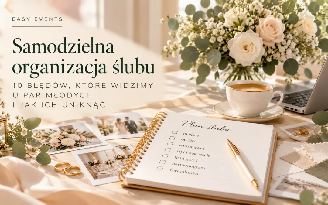 Samodzielna organizacja ślubu: 10 błędów, które widzimy u Par Młodych i jak ich uniknąć